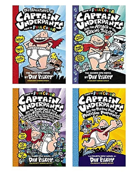Captain Underpants Colour Editions 1-4 Boxed Set cover image