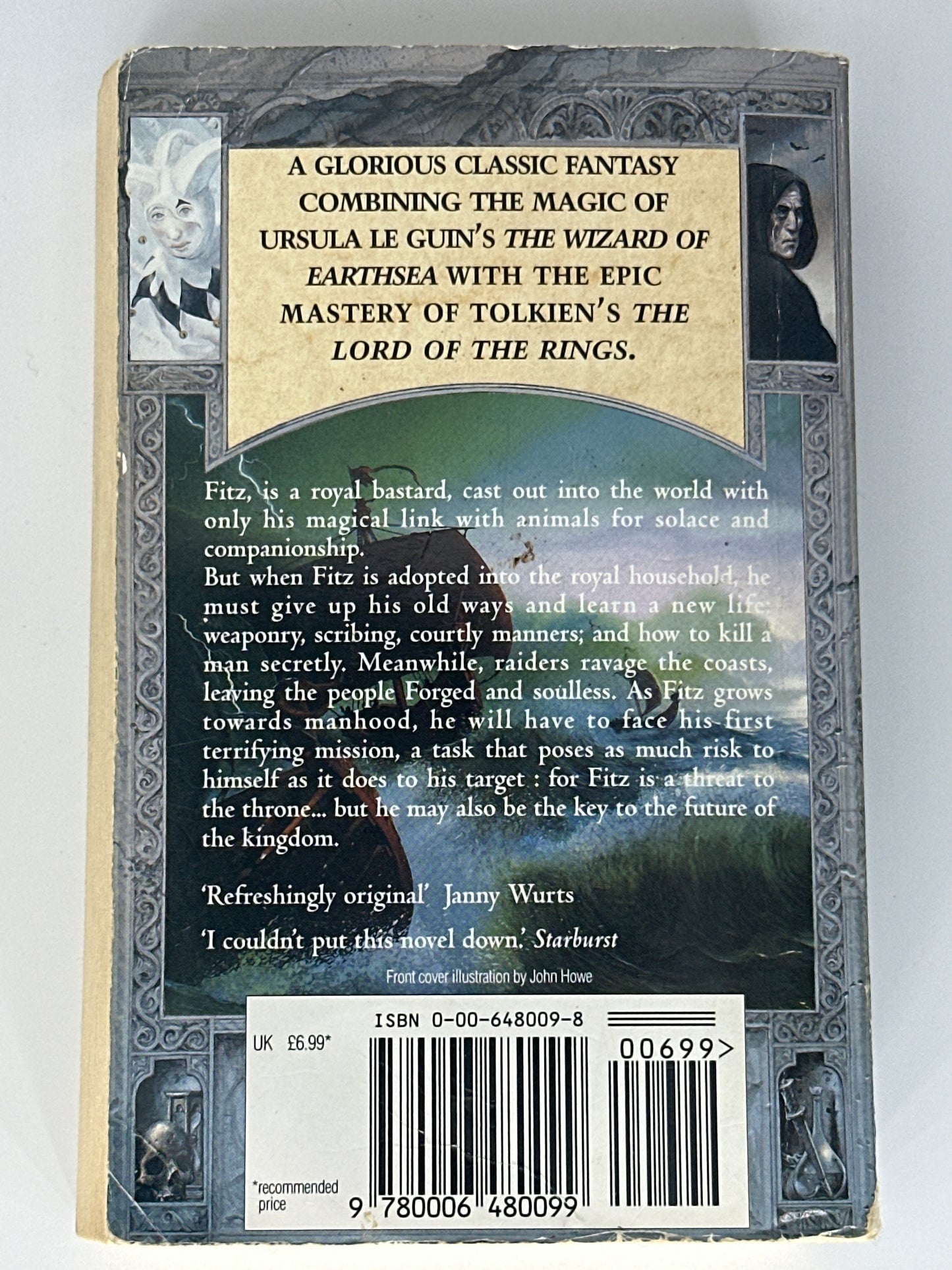 Robin Hobb Assassin's Apprentice back cover image