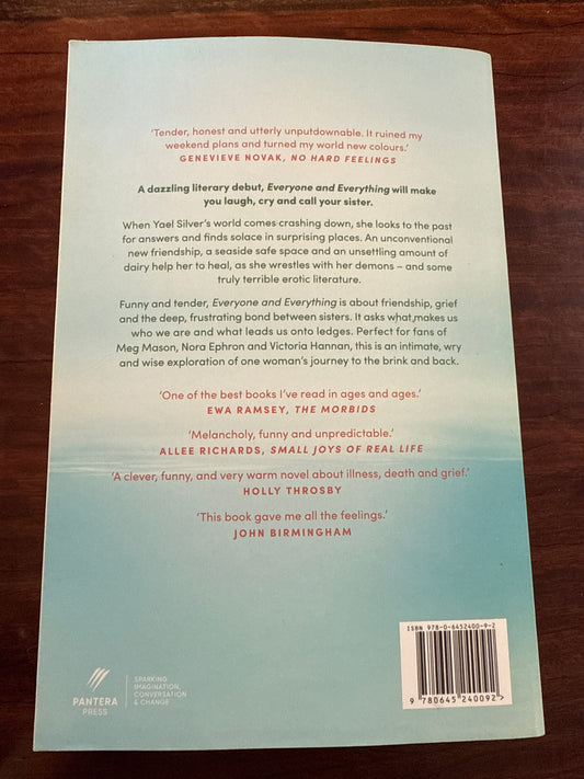 Nadine J Cohen Everyone and Everything back cover