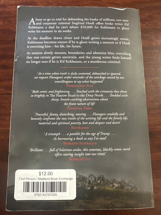 Richard Flanagan First Person back cover image