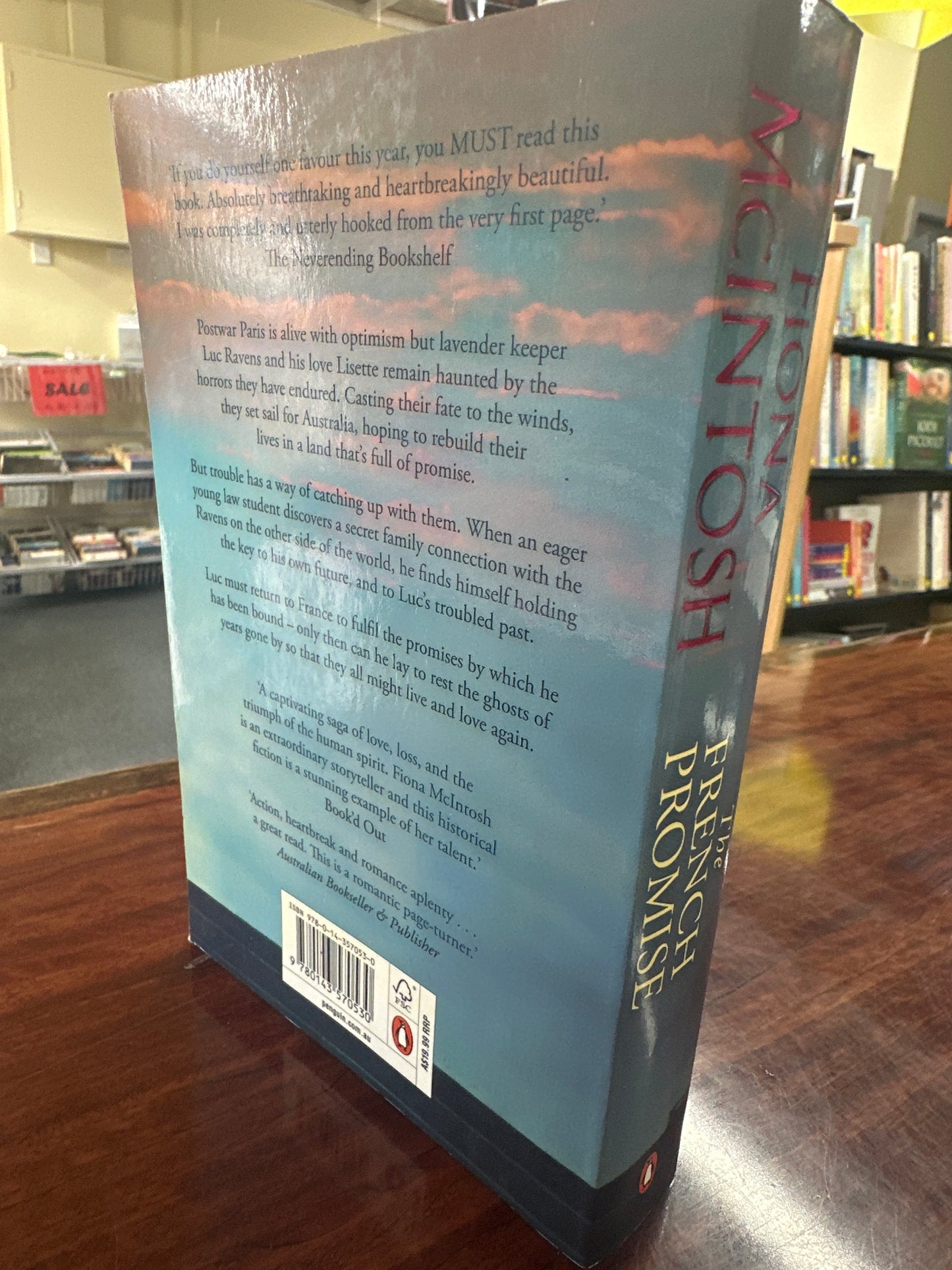 Fiona McIntosh The French Promise back cover