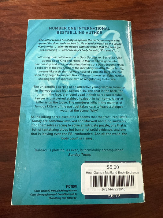 David Baldacci Hour Game back cover
