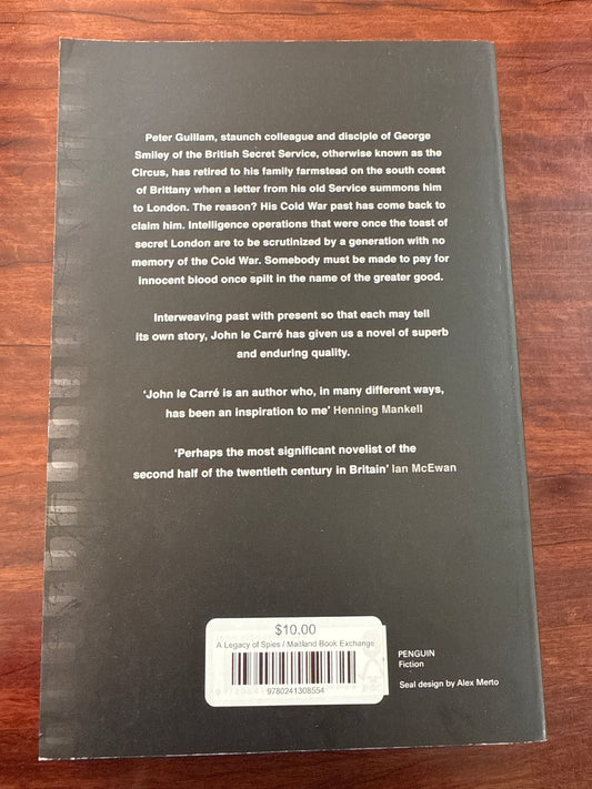 John Le Carre Legacy of Spies back cover