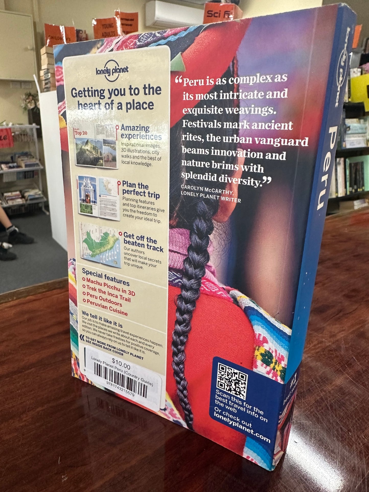 Lonely Planet Peru guide back cover image