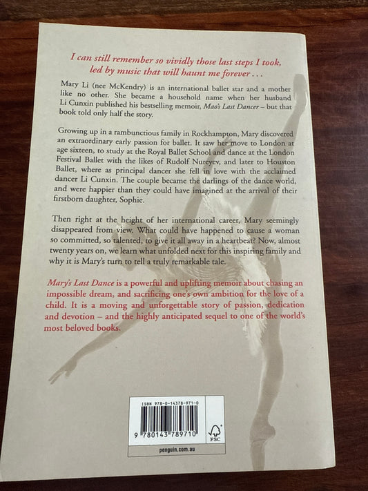 Mary Li Marys Last Dance back cover