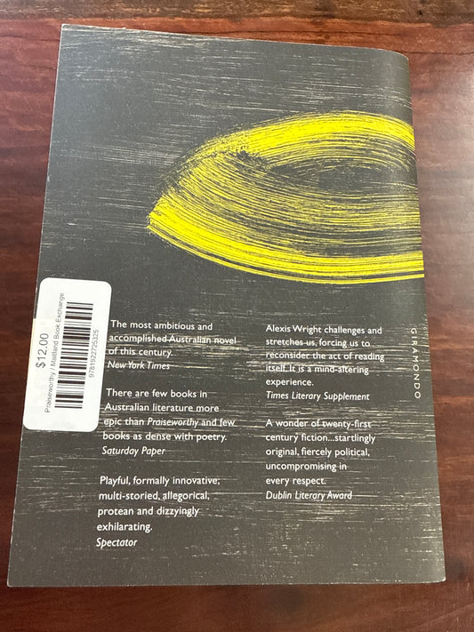 Alexis Wright Praiseworthy back cover