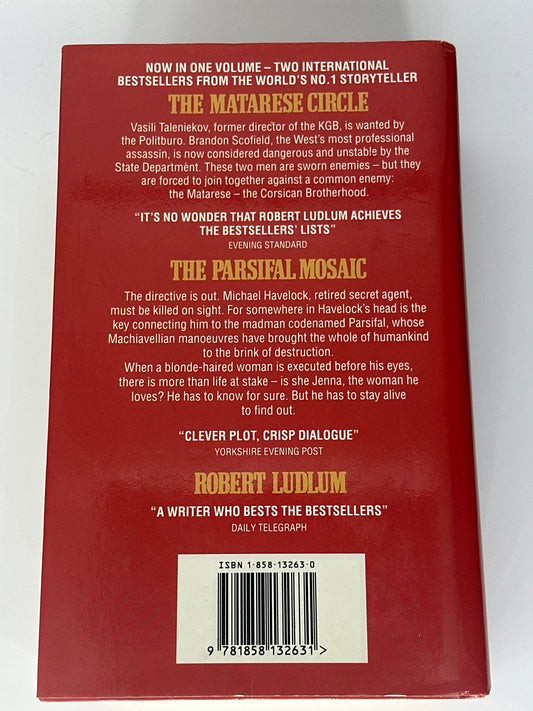 Robert Ludlum omnibus back cover image with text