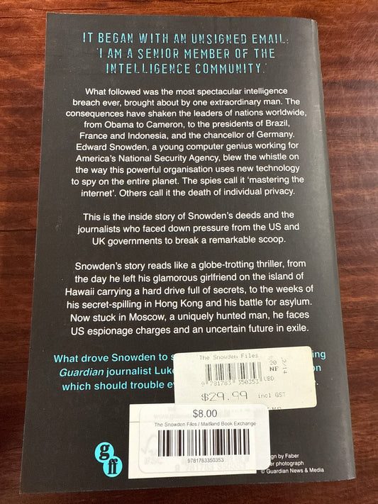 Luke Harding The Snowden Files back cover
