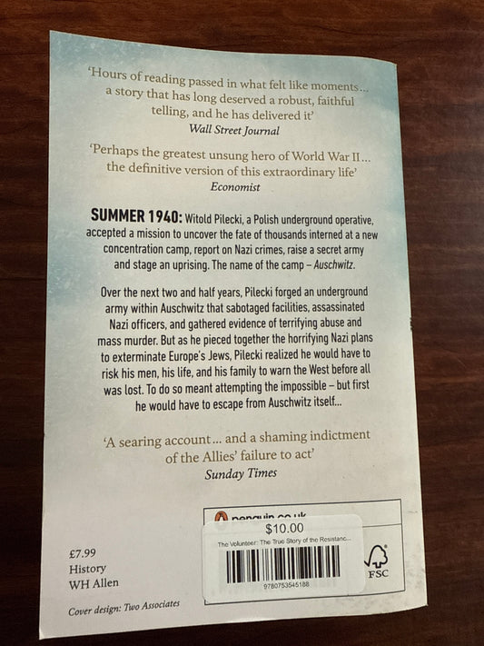 Jack Fairweather The Volunteer back cover