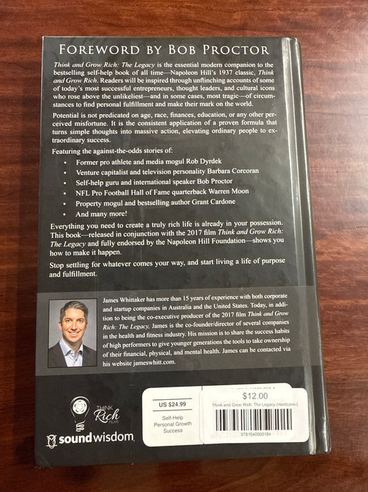 James Whittaker Think Grow Rich Legacy back cover