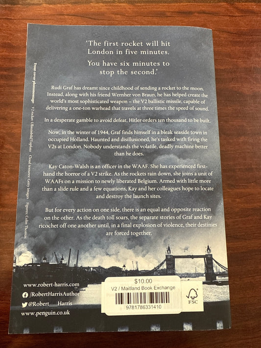 Robert Harris V2 back cover