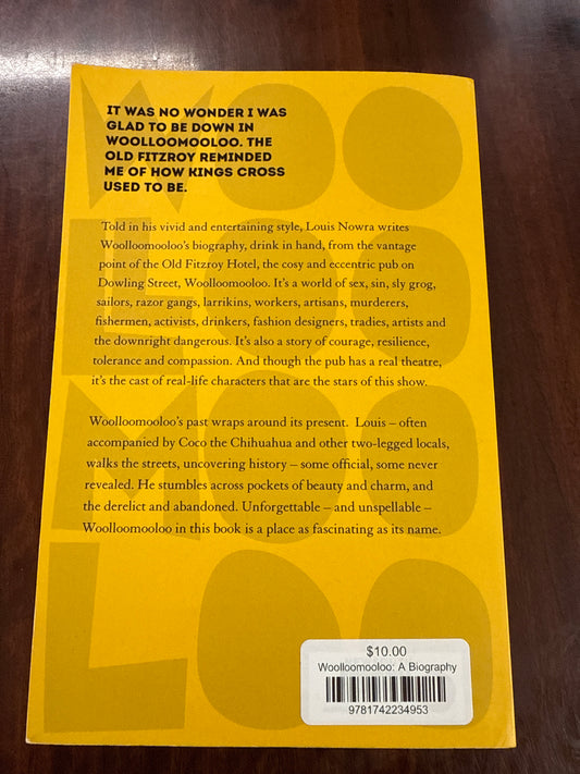 Louis Nowra Woolloomooloo back cover