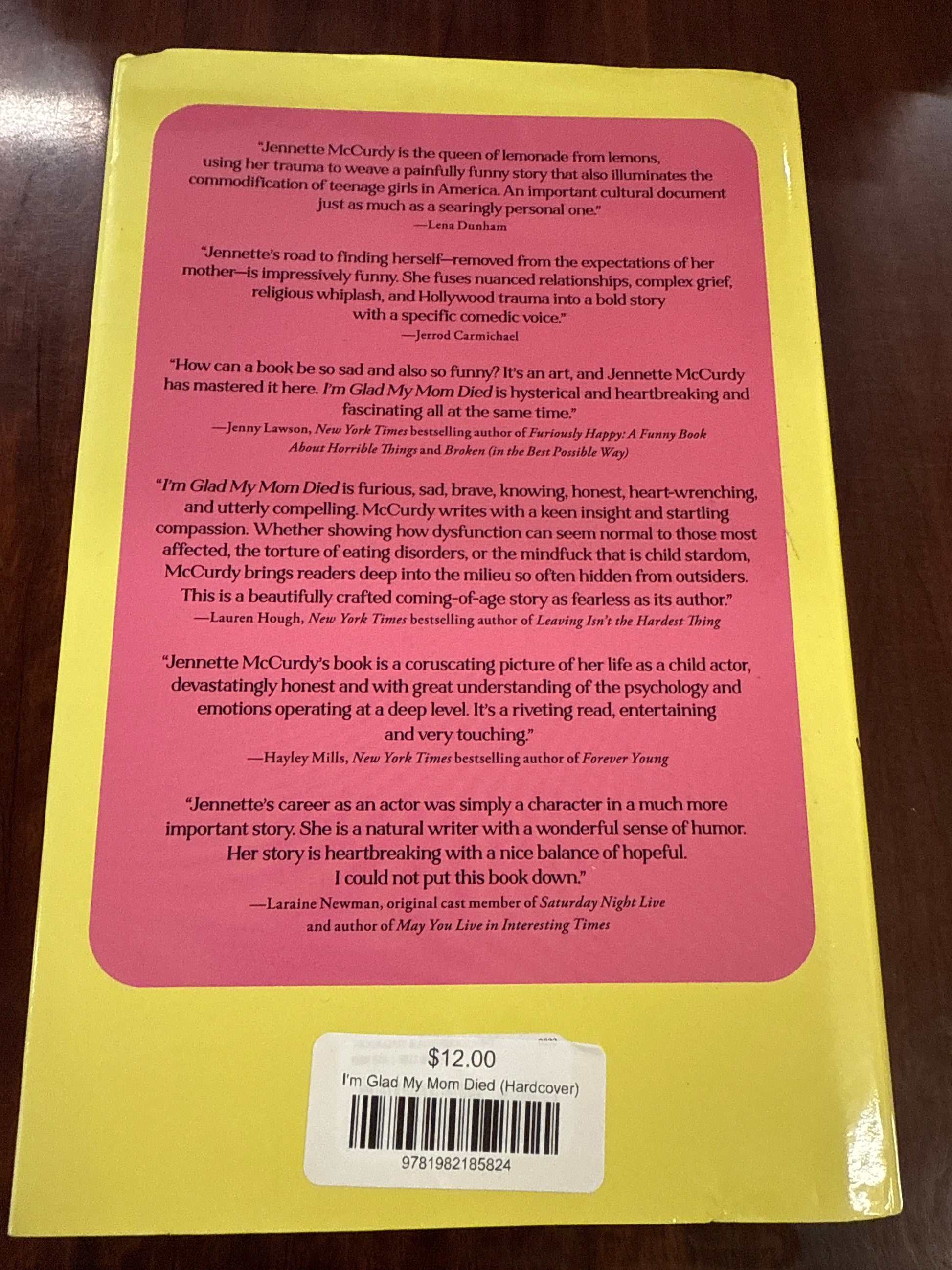 I'm Glad My Mom Died (Hardcover)