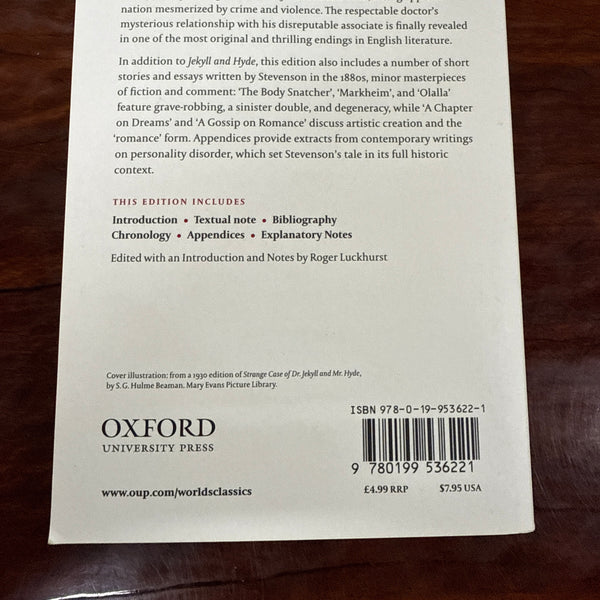 Strange Case of Dr Jekyll and Mr Hyde and Other Tales (Oxford World's Classics)