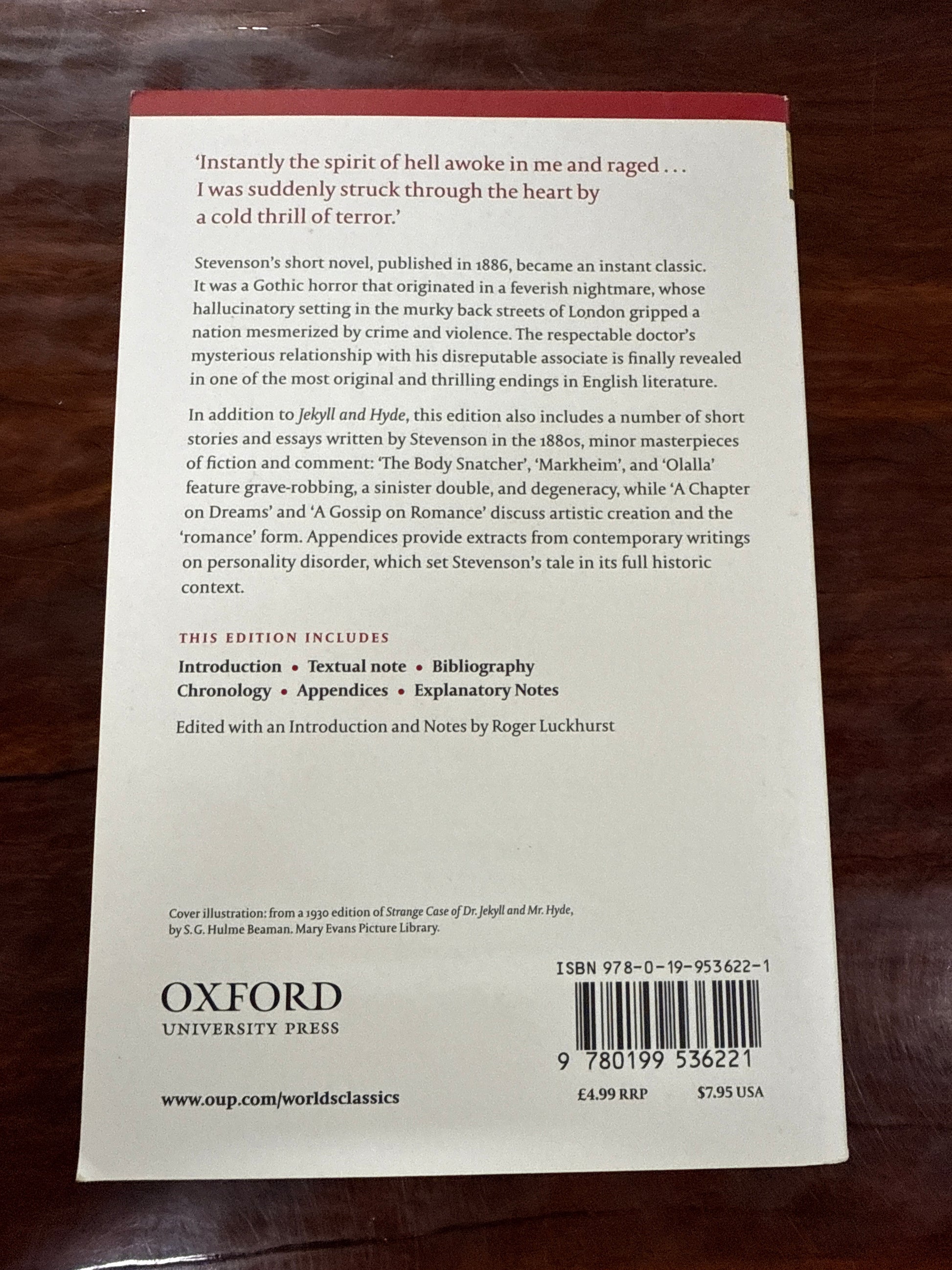 Strange Case of Dr Jekyll and Mr Hyde and Other Tales (Oxford World's Classics)