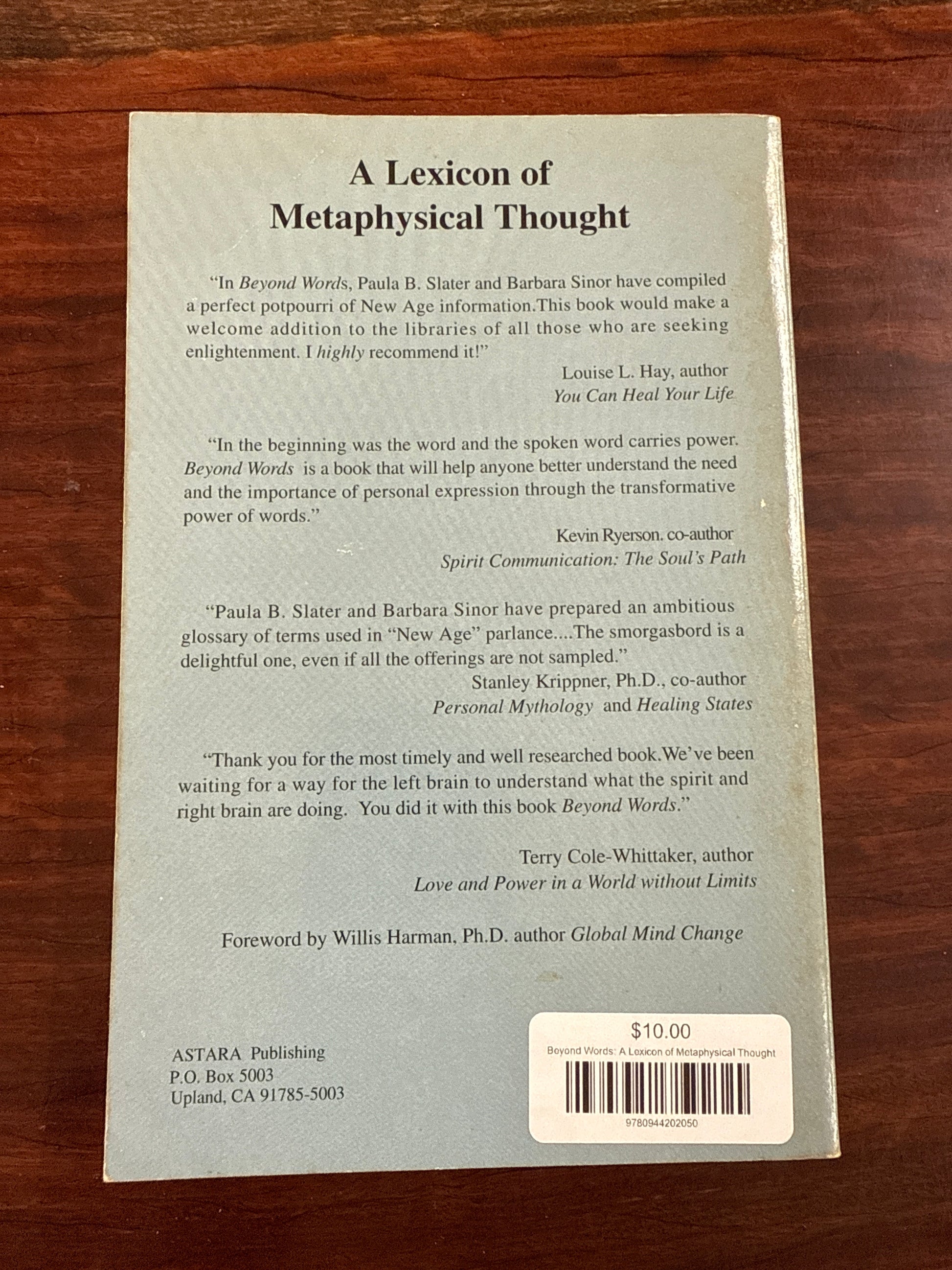 Beyond Words: A Lexicon of Metaphysical Thought
