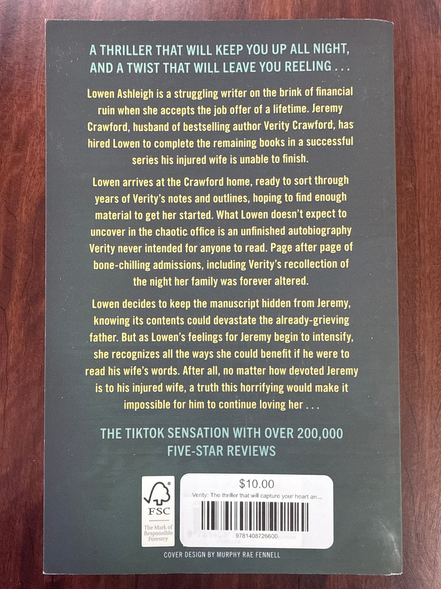 Verity: The thriller that will capture your heart and blow your mind