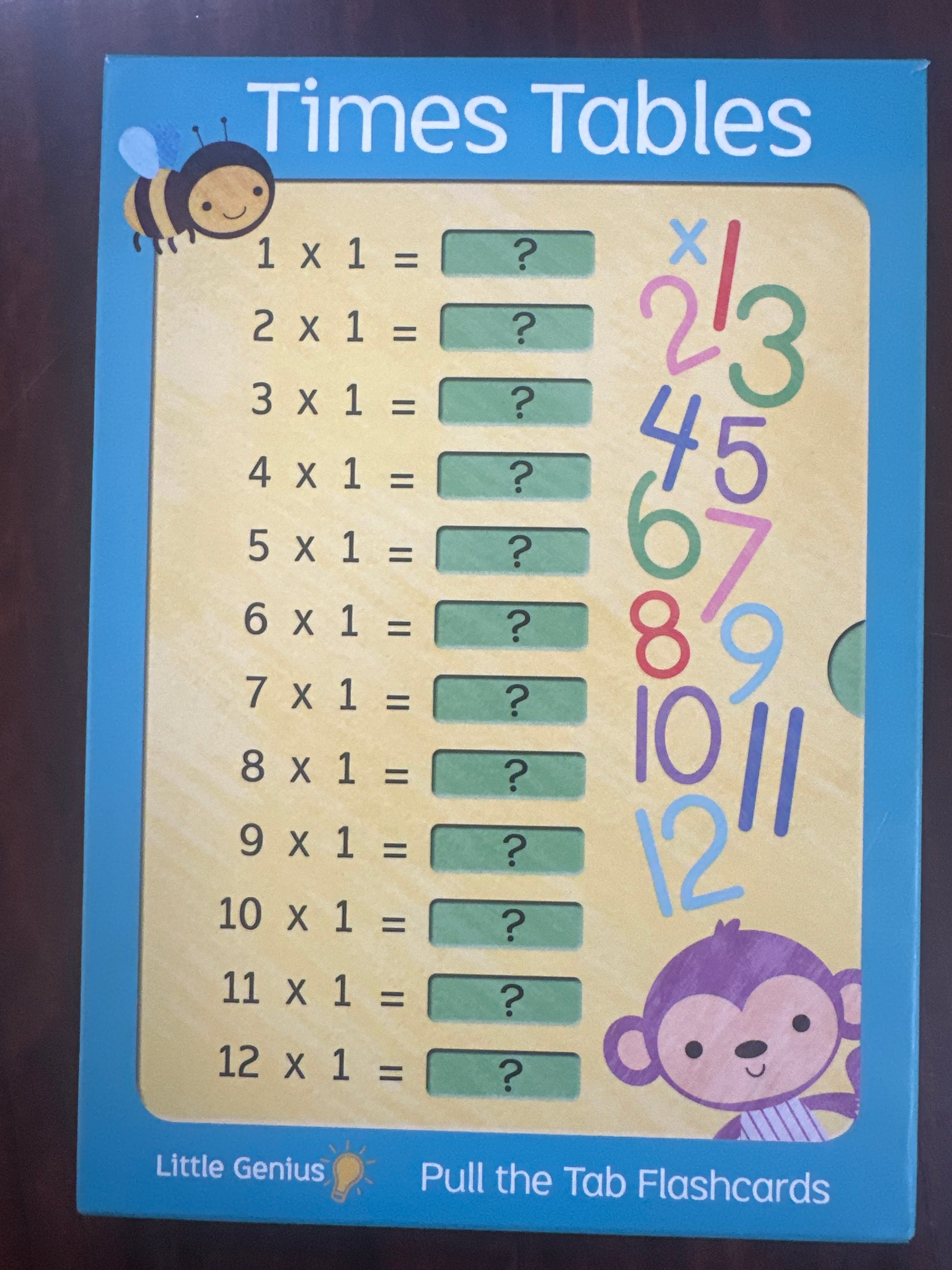 Little Genius Giant Flash Cards - Times Tables