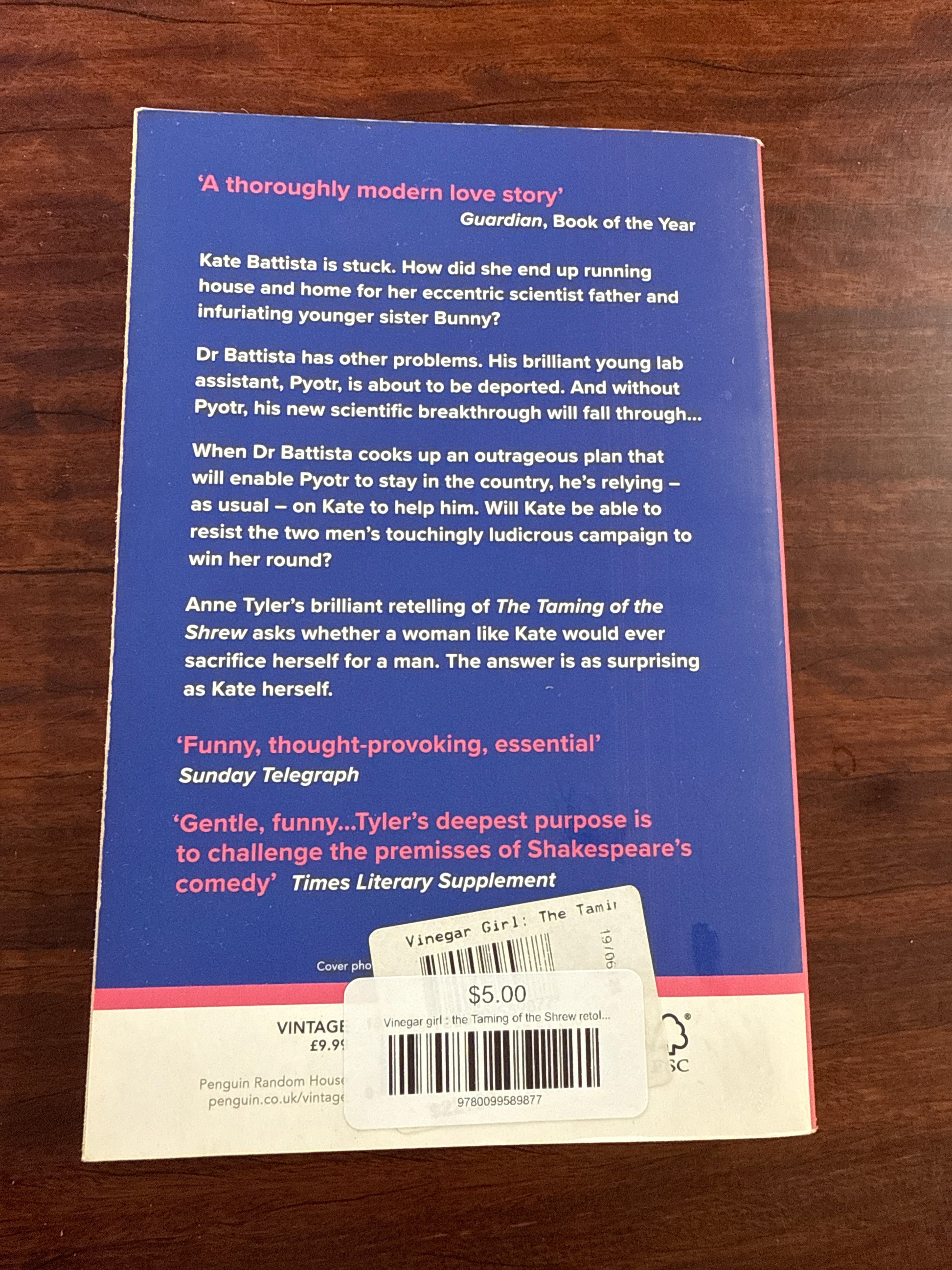 Vinegar girl : the Taming of the Shrew retold (Hogarth Shakespeare)