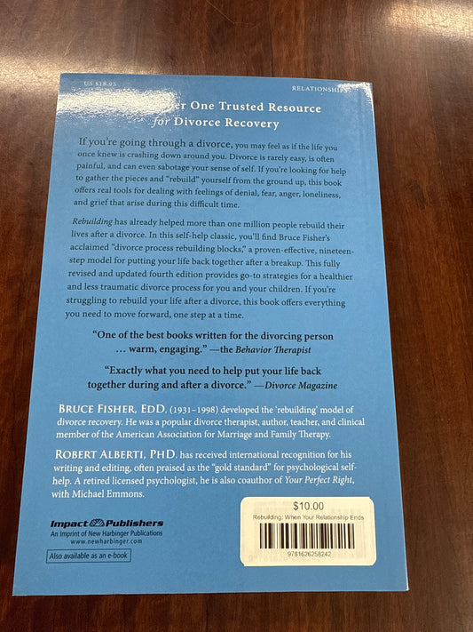 Rebuilding: When Your Relationship Ends back  cover