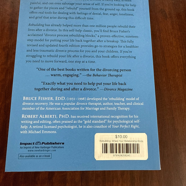 Rebuilding: When Your Relationship Ends back  cover