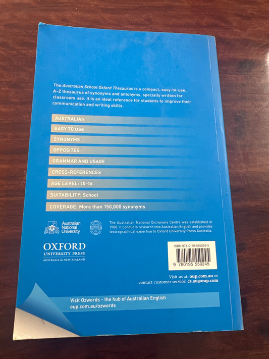 The Australian School Oxford Thesaurus
