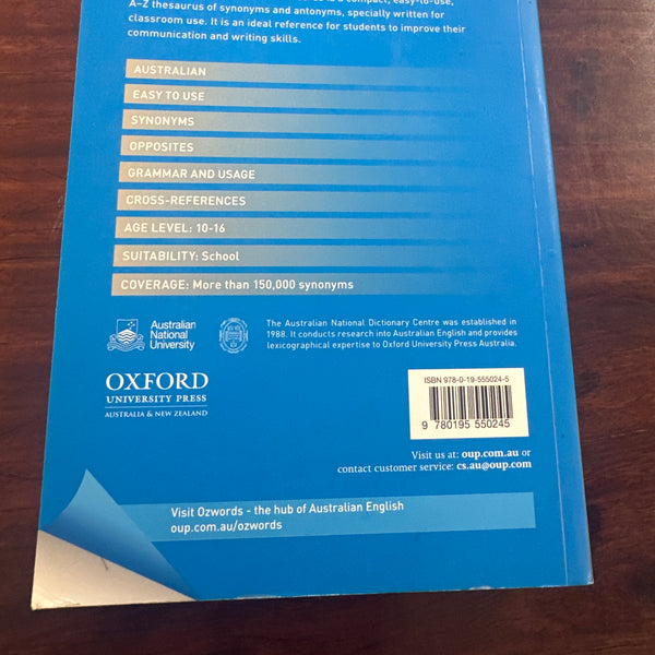 The Australian School Oxford Thesaurus