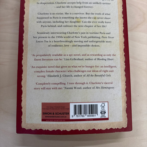 Ellen Feldman Paris Never Leaves You back cover