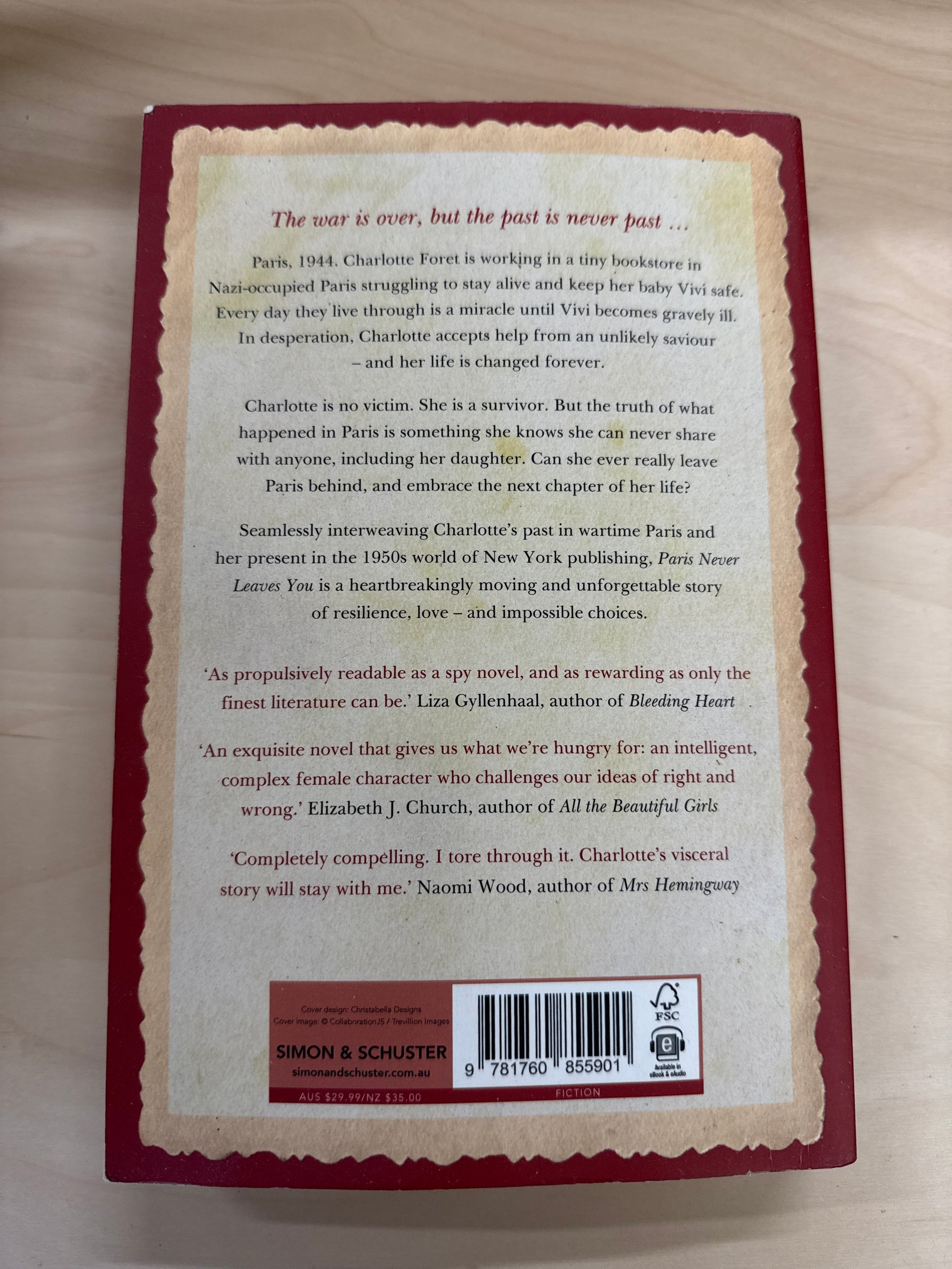 Ellen Feldman Paris Never Leaves You back cover
