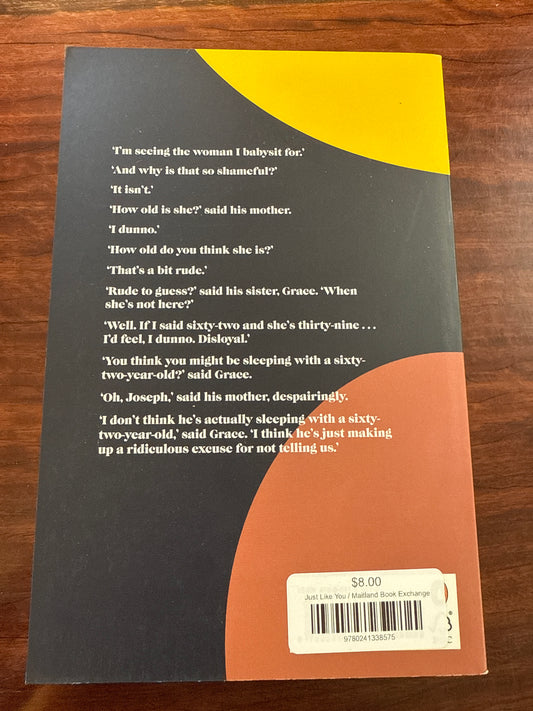Nick Hornby Just Like You back cover