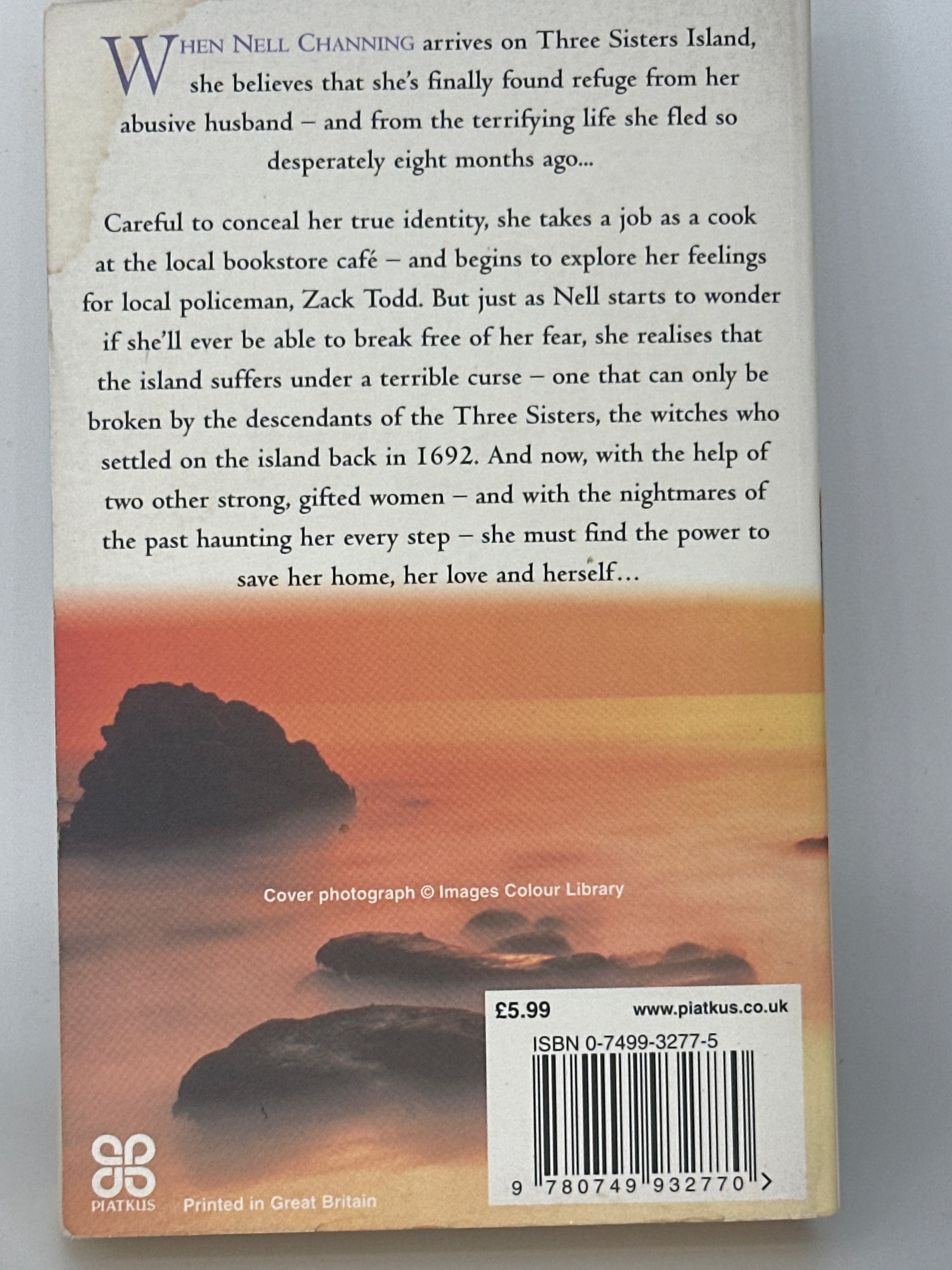 Nora Roberts Dance upon the Air actual back cover used books