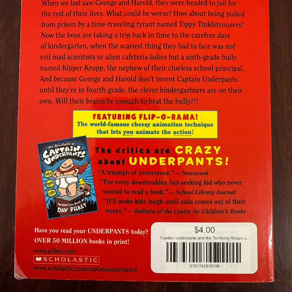 Captain Underpants and the Terrifying Return of Tippy Tinkletrousers