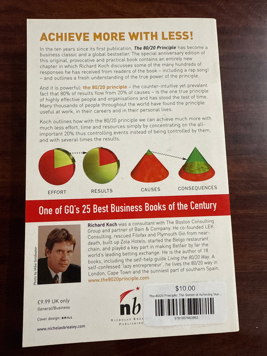 Richard Koch 80 20 Principle back cover