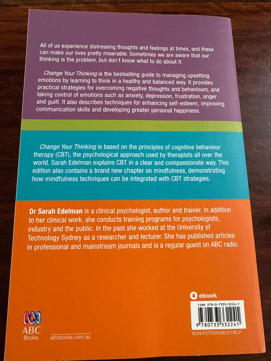 Sarah Edelman Change Your Thinking back cover