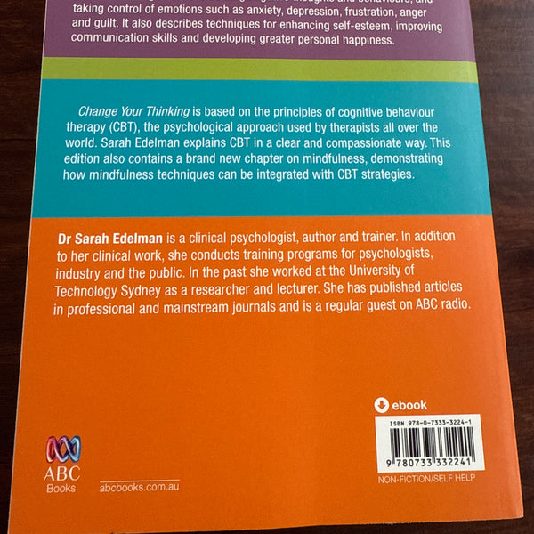 Sarah Edelman Change Your Thinking back cover