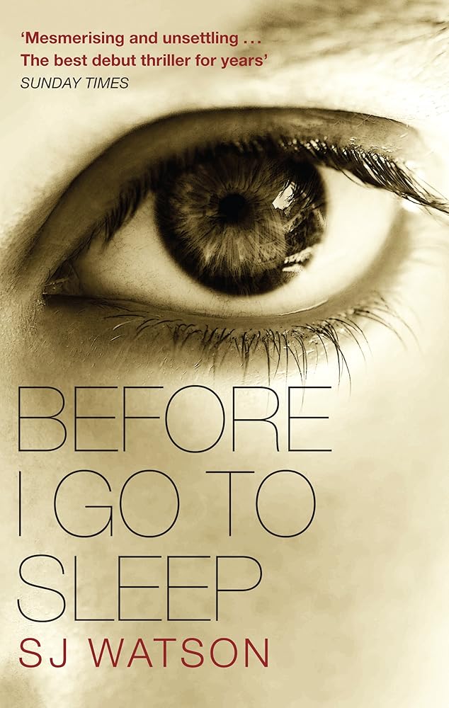 SJ Watson Before I Go to Sleep cover image