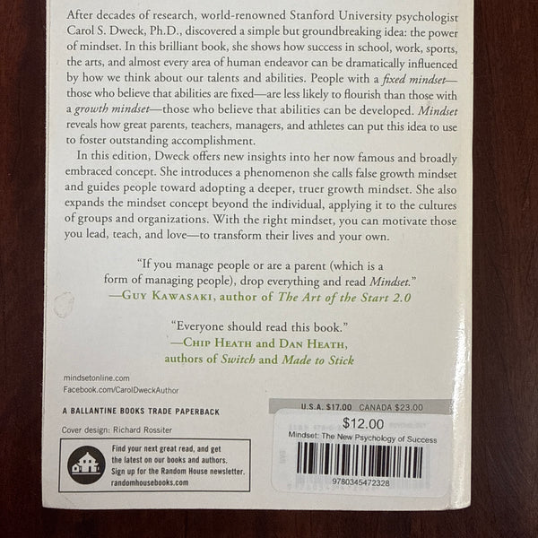 Mindset: The New Psychology of Success