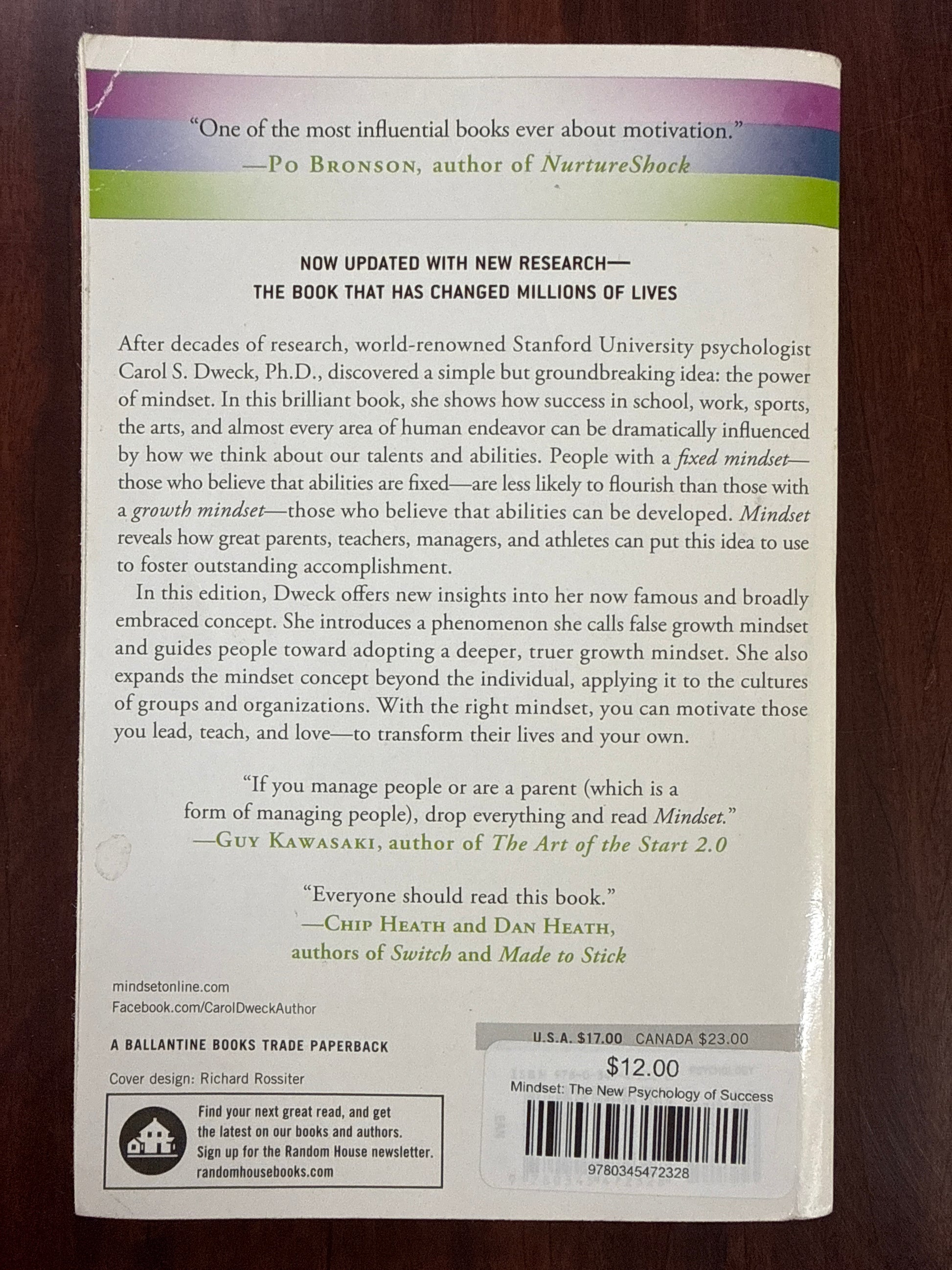 Mindset: The New Psychology of Success