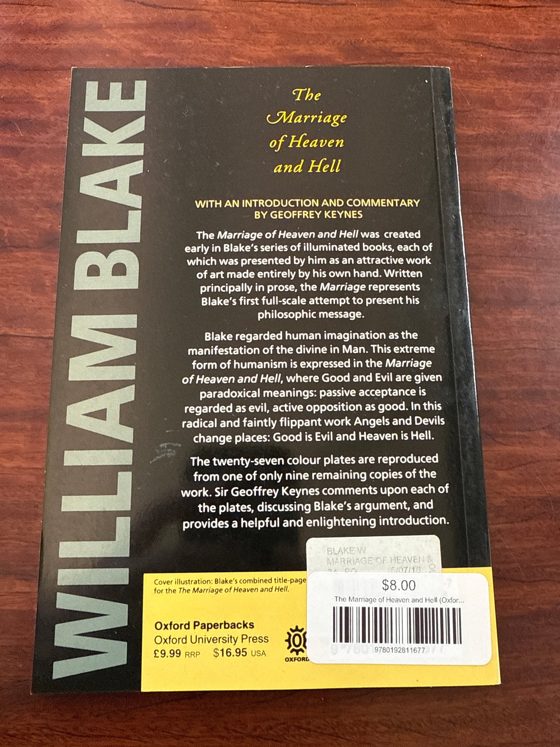 The Marriage of Heaven and Hell (Oxford Paperbacks)