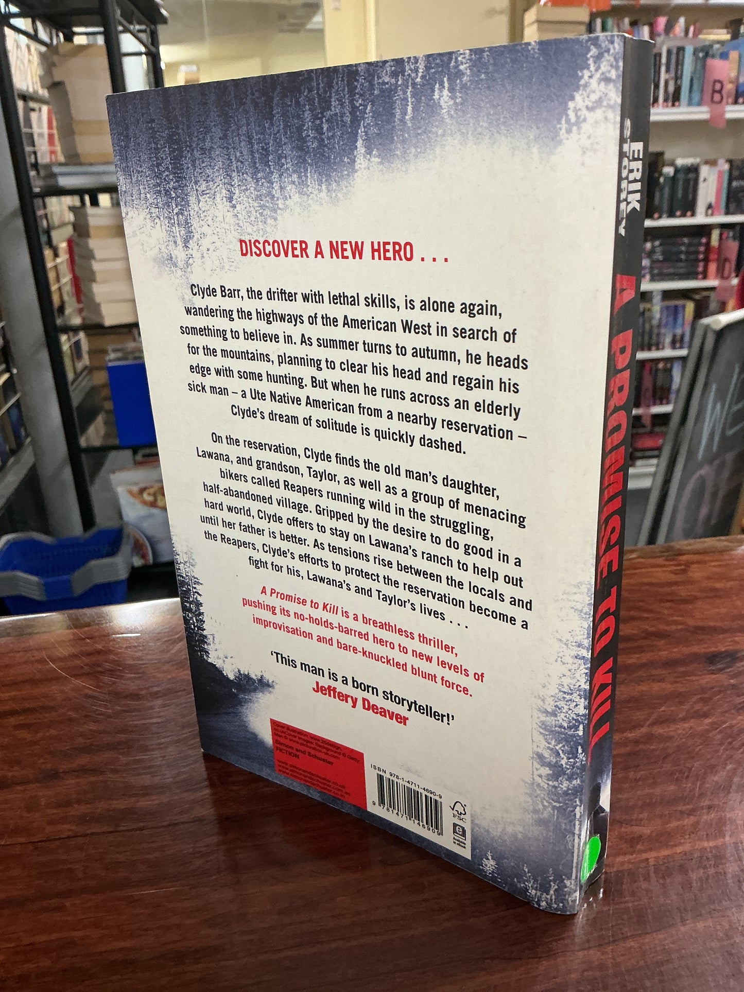 Erik Storey A Promise to Kill back cover