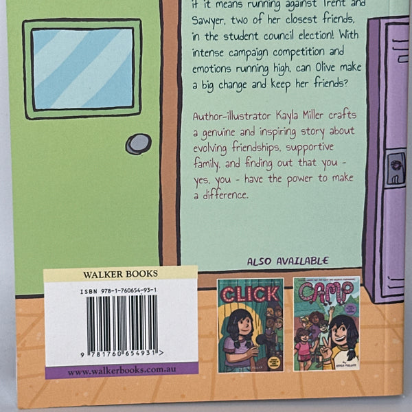 Kayla Miller Act (A Click Graphic Novel) back cover used books