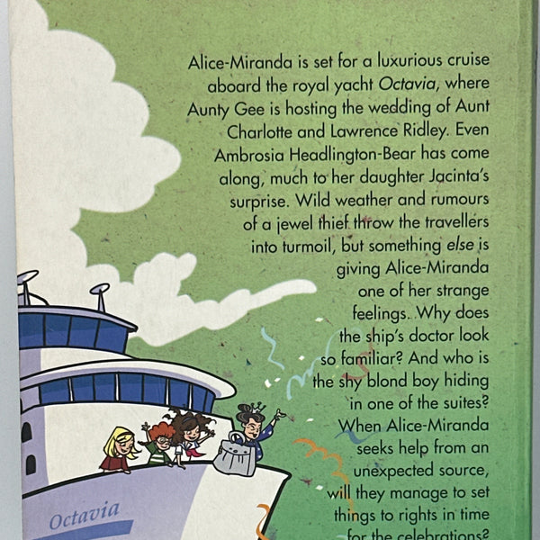 Jacqueline Harvey Alice-Miranda at Sea back cover used books