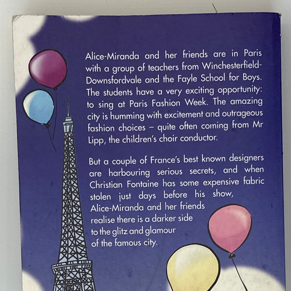 Jacqualine Harvey Alice-Miranda in Paris (7) back cover used books