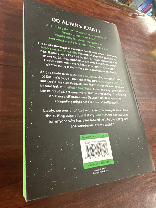 Aliens: Science Asks back cover