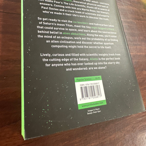 Aliens: Science Asks back cover