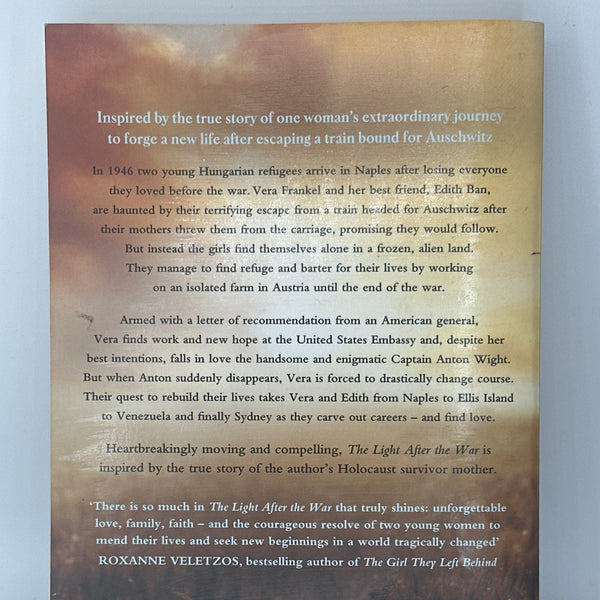 Anita Abriel The Light After the War actual back cover used books