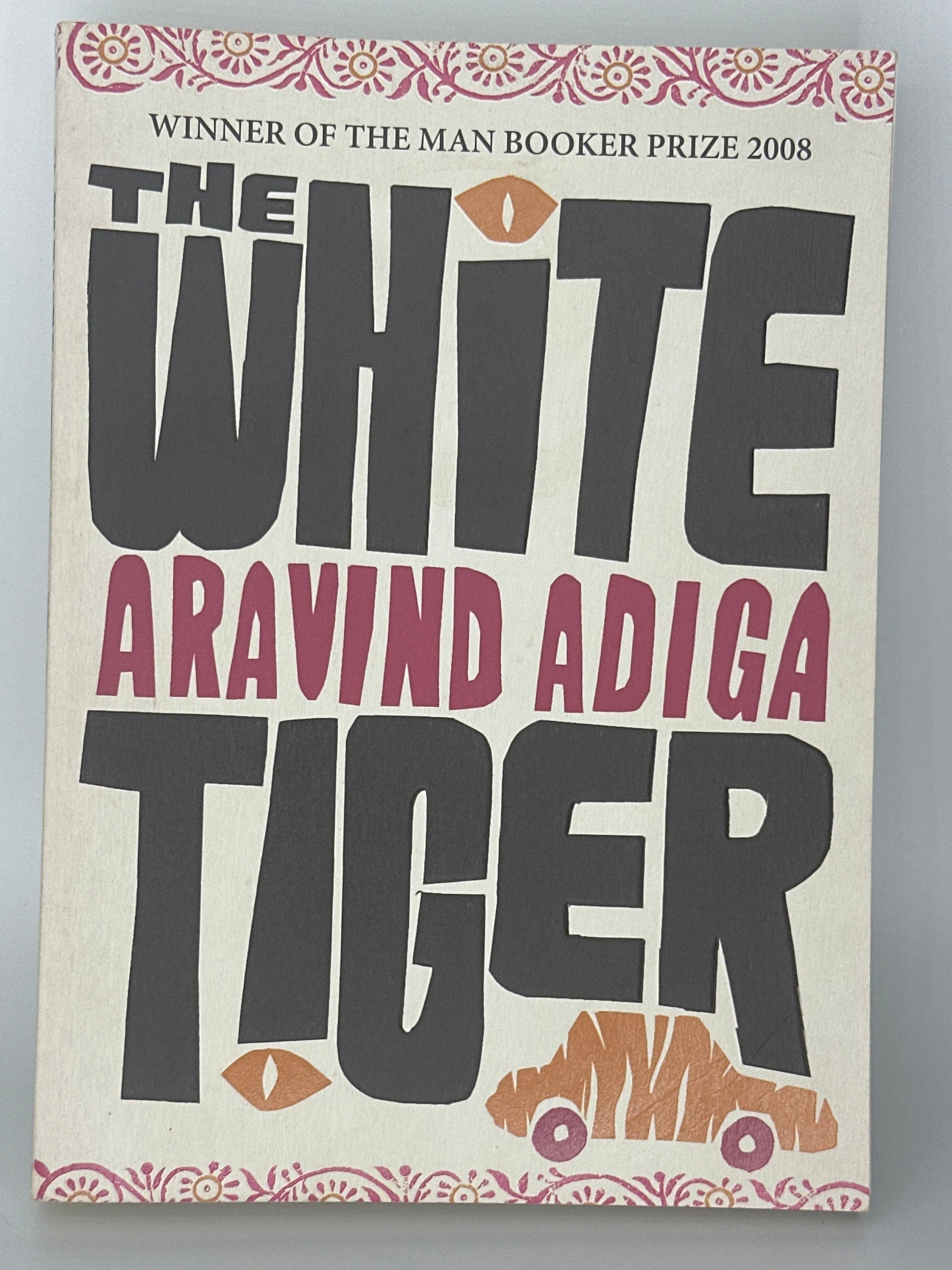 Aravind Adiga The White Tiger Actual front cover used books