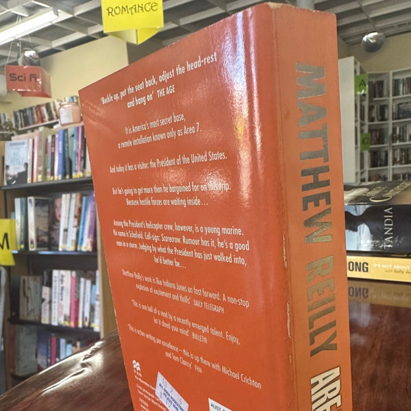 Matthew Reilly Area 7 back cover