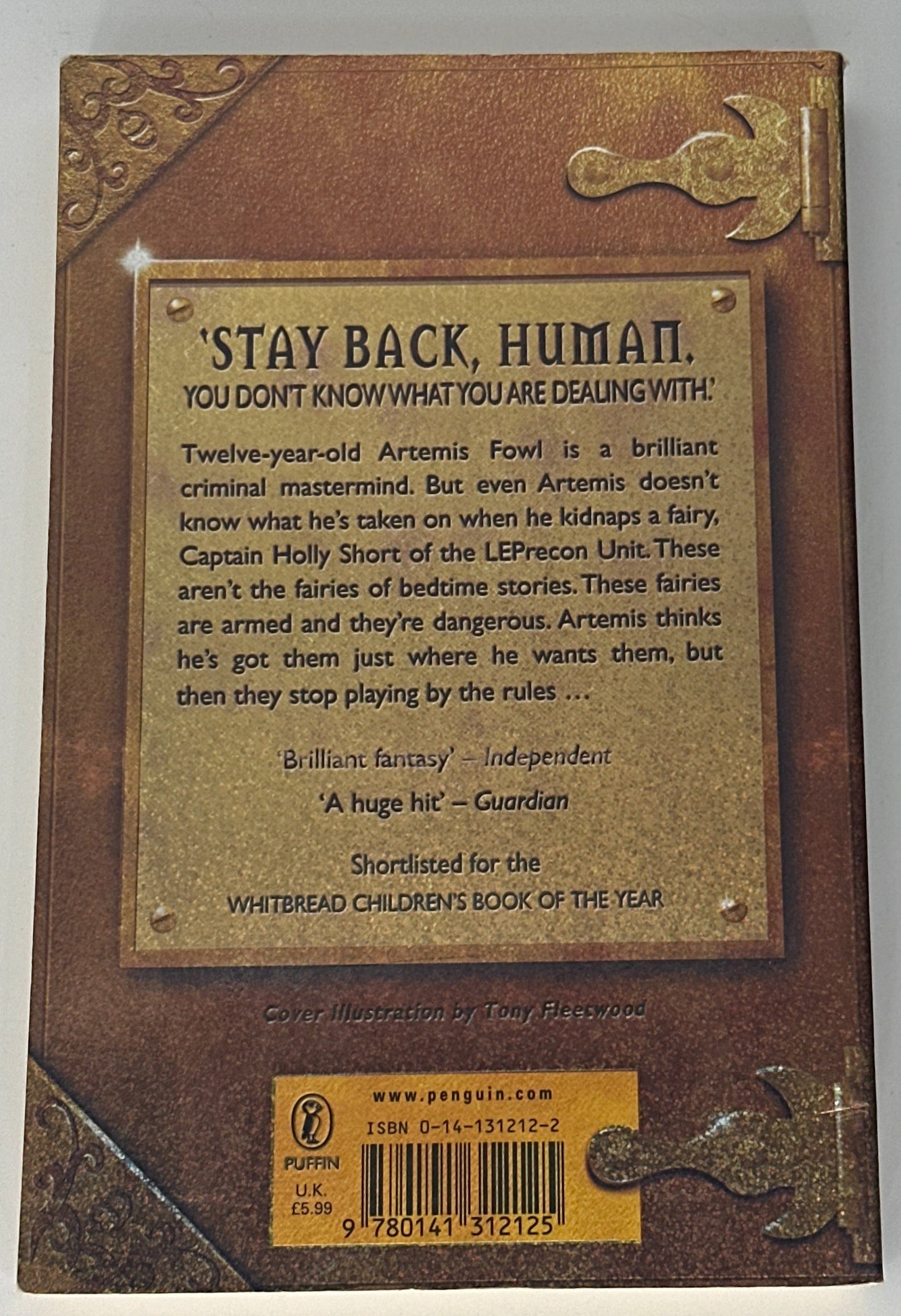 Colfer Artemis Fowl back cover image