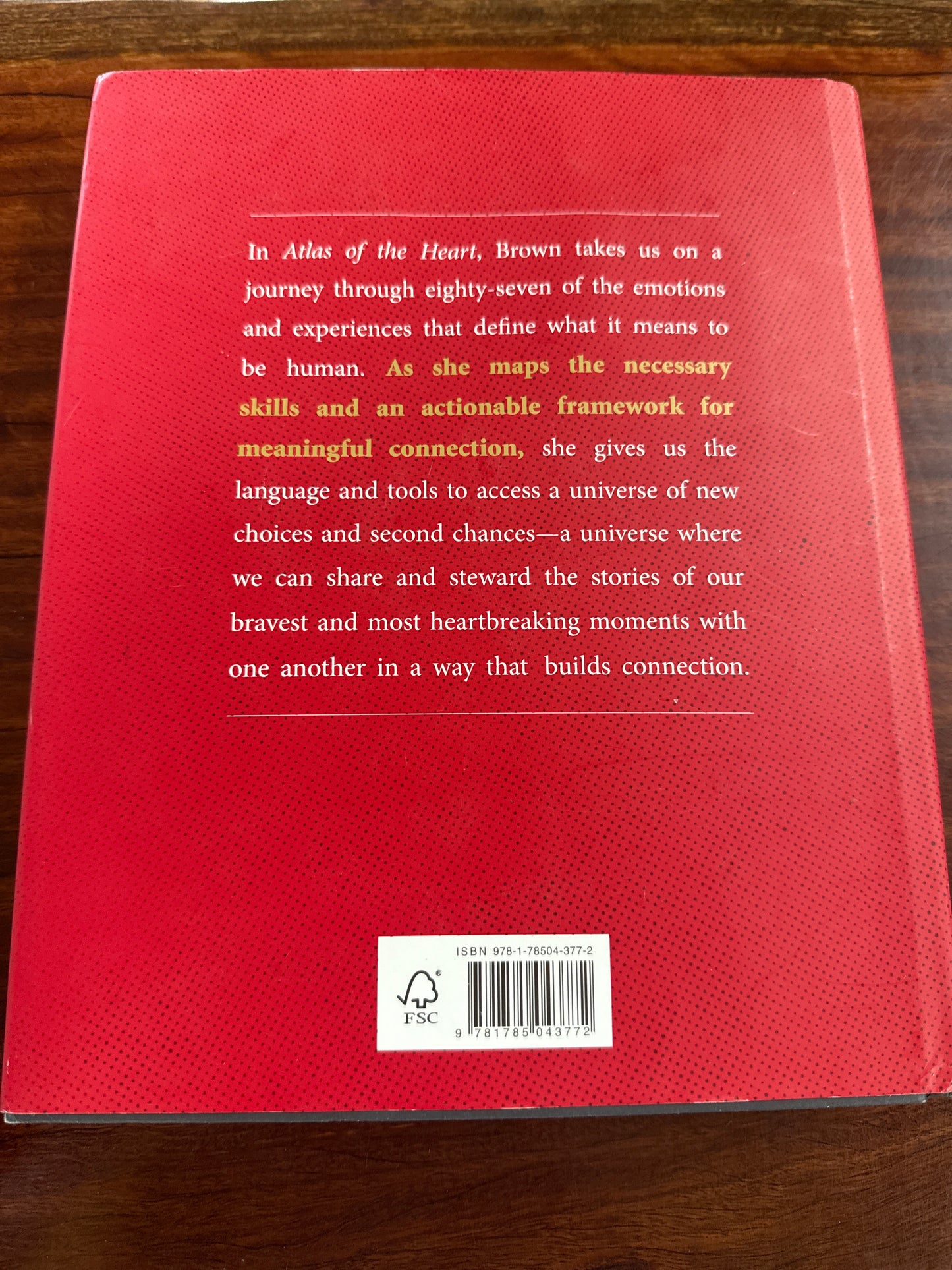 Brene Brown Atlas of the Heart back cover